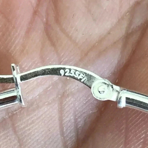 2 Inch Hoop 925 Sterling Silver Earrings NWT - Picture 6 of 6